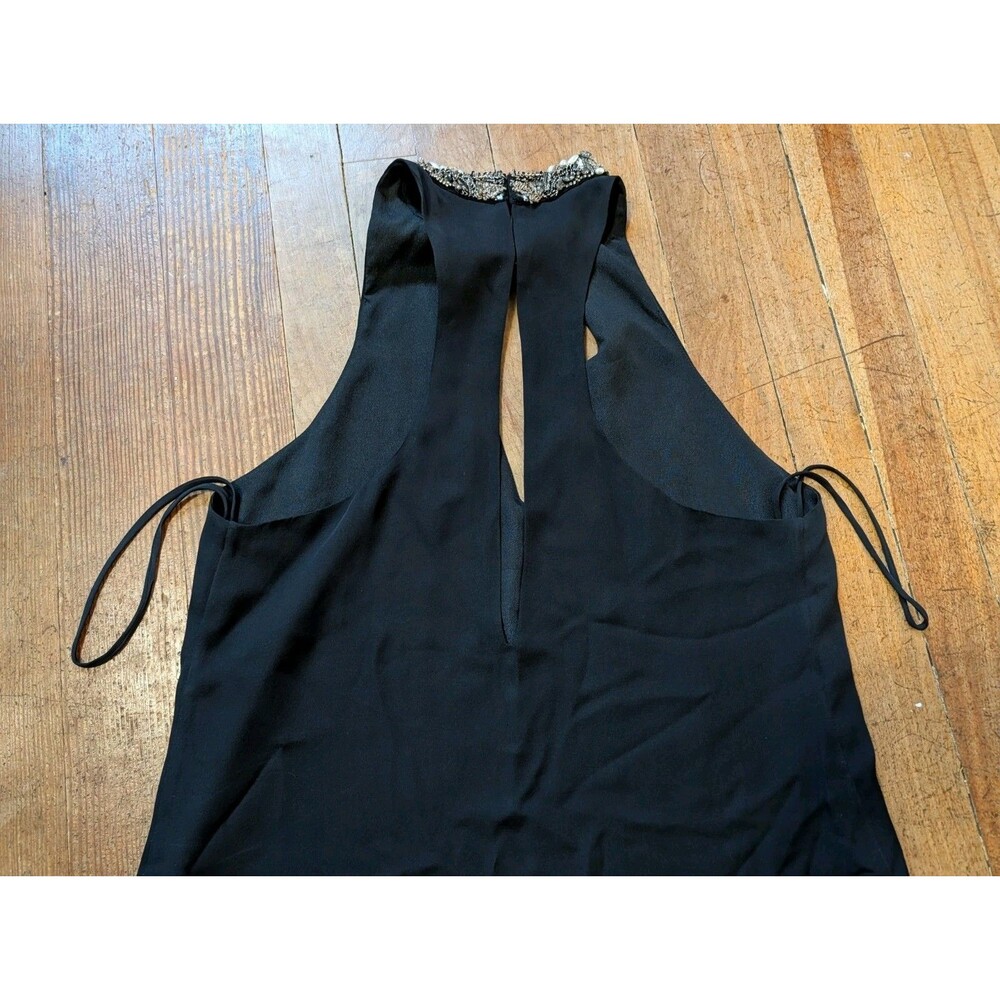 Haute Hippie Halter Top Sz M Embroidery Gem Bedazzled Back Club Boho Chic Party - Picture 8 of 9